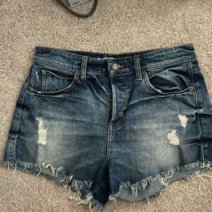 Guess jeans destroyed denim shorts